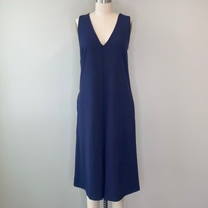 Nicole Miller Studio V-neck Navy Jumpsuit